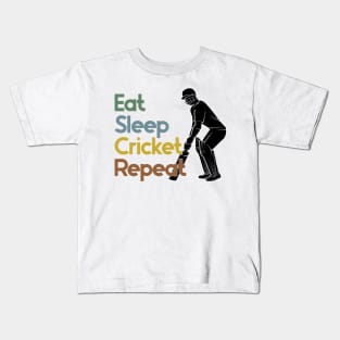 Eat Sleep Cricket Repeat Kids T-Shirt